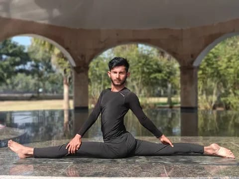 Beautiful yoga setting
